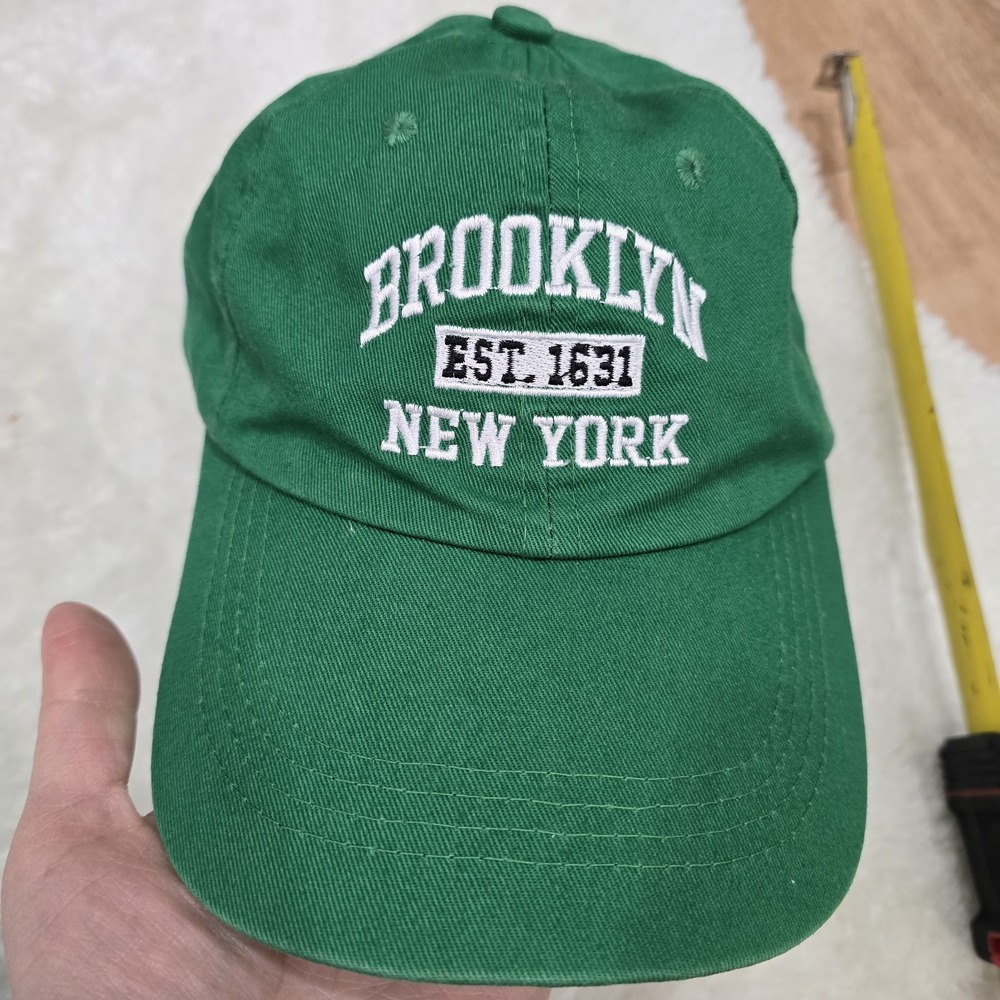 Unisex Brooklyn New York Baseball Cap‎ Green Cotton Adjustable Hat Daily Casual